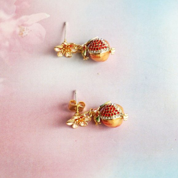 Bill skinner fruit earrings pomegranate earrings - Picture 6 of 7